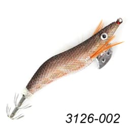 FTK Squid Jig Sea Fishing Lure 8g 12g 15g 19g Squid Hook Wood Shrimp Baits 3D Eyes Luminous Lures Hard Baits 2.0#-3.5#