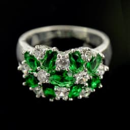 Huitan Hot Sale Cocktail Party Ring Flower Cubic Zirconia Valentine's Day Gift Fashion Jewelry Luxury Rings for Women & Lover