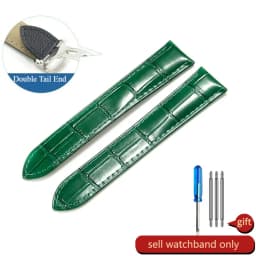 For Cartier 18 20 22 23mm Watchband Bamboo Knot Pattern Men Genuine Leather Santos Women Key Fold Buckle London Watch Strap