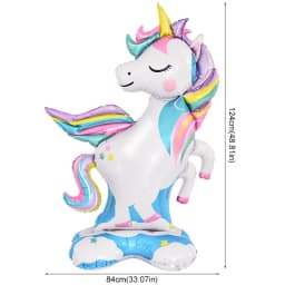 Large Standing Unicorn Foil Balloons for Kids Girls Unicorn Birthday Party Decoration Elephant Animal Balloon Baby Shower Favors