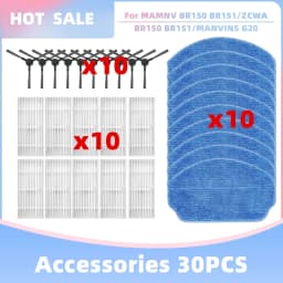 Fit For Teendow G20, iMartine BR151, DEERMA S40, XIEBro Life BR151, MAMNV BR150 BR151, Conga M10, Midea VCR04G Brush Filter Mop