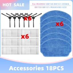 Fit For Teendow G20, iMartine BR151, DEERMA S40, XIEBro Life BR151, MAMNV BR150 BR151, Conga M10, Midea VCR04G Brush Filter Mop