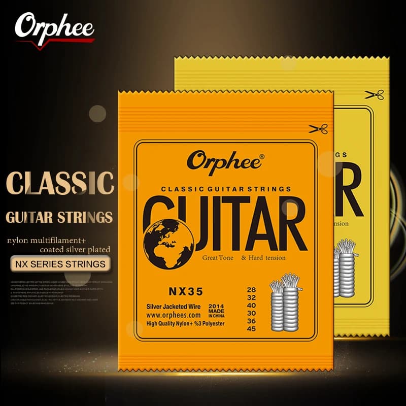 Orphee Classical Guitar Strings Silver Plated Wire Nylon Strings NX Series 6pcs/Set for Classic Guitar Accessories Practice Use