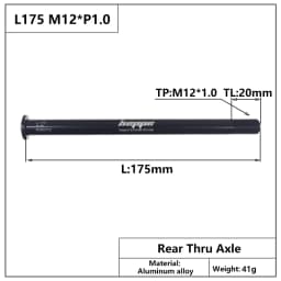HEPPE Bike Thru Axle Front Fork Shaft Skewers 12x100/110 Rear Hub Thru Axle 12x142/148 M12xP1.0/1.25/1.5/1.75 Bike Quick Release