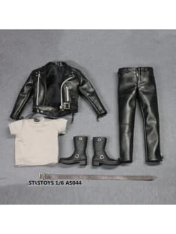 Male Soldier 1/6 Pu Leather Jacket Punk Costume Willow Nail Loose Coat Clothing Model for 12in Action Figure Tbl JIAOUOL Doll