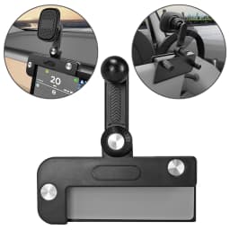 Car Screen Phone Stand Base for Tesla Model 3/Y/X/S 17mm Ball Head Base for Energy Vehicle Display Screen Phone Holder Mount