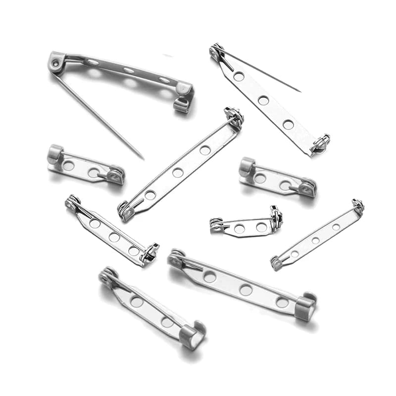 10/20pcs Stainless Steel Brooch Pin Backs Safety Clasp Lock For DIY Name Badge Jewelry Craft Making Supply Handicraft Accessory