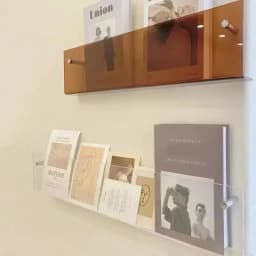 1pcs INS Transparent Acrylic Wall Decoration Magazine Storage Rack Children's Picture Book Newspapers Records Wall Mounted Shef