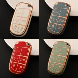 Soft TPU Car Remote Key Cover Case Shell for Jeep Commander Grand WK2 KL BU MP Dodge Chrysler 200 300C Protection Accessories