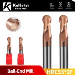 HRC55 2Flutes Carbide Ball Nose End Mill R0.5 R1 R2 R3 R4 R5 R6 Tungsten Cobalt Alloy end mill metar mill cutter router bit