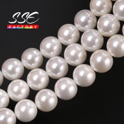 High quality Natural White Shell Pearl Round Loose Beads 2 3 4 5 6 8 10 12 14 16MM For Jewelry Making Choker Making Diy Bracelet