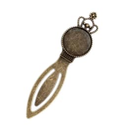 10pcs Antique Bronze Cabochon Base Bezel Trays Bookmark Glass Pendant Setting Dome for DIY Charm Punk Jewelry Making Accessories