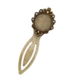 10pcs Antique Bronze Cabochon Base Bezel Trays Bookmark Glass Pendant Setting Dome for DIY Charm Punk Jewelry Making Accessories