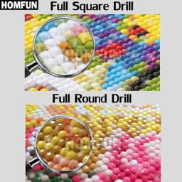 HOMFUN Photo Custom Mystery Diamond Painting 5D DIY Mysterious Picture of Rhinestones Diamond Embroidery 3D Cross Stitch Gift