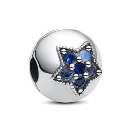 New Original 925 Sterling Silver Charms Star Moon Blue Crystal Glass Beads Fit Brand Bracelets Necklaces Jewelry For Women