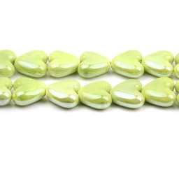 Simply Heart Shape Beads Ceramic Beads Multi-color for Jewelry Making Hole Beads Handmade Porcelain Beads