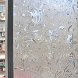 3D Stained Glass Window Film Removable Self Adhesive Glass Sticker Static Cling Vinyl Window Paper For Bathroom Home Decorative
