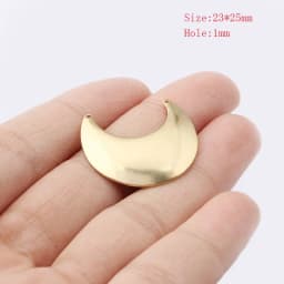 10pcs 27x26mm Raw Brass Moon Charms Pendant for DIY Earrings Necklace Bracelet Charms Jewelry Making Handmade Supplies