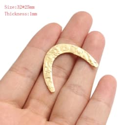10pcs 27x26mm Raw Brass Moon Charms Pendant for DIY Earrings Necklace Bracelet Charms Jewelry Making Handmade Supplies