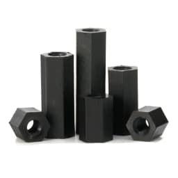 20/50PCS M2 M2.5 M3 M4 PCB Spacer Nylon Black Hex Female Standoff Nylon Double Pass Plastic Hexagon Thread PCBMotherboard Spacer