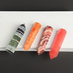 7-8cm Natural Crystal Point Quartz Rainbow Wand Crystal Column Rose Quartz Rock Mineral Specimen Home Decor Reiki Healing stone