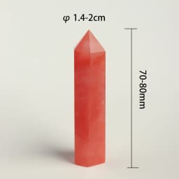 7-8cm Natural Crystal Point Quartz Rainbow Wand Crystal Column Rose Quartz Rock Mineral Specimen Home Decor Reiki Healing stone