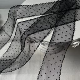 1yard Black and White Lace 55mm Fine Mesh Wave Ribbon Ribbon Decoration Handmade Headdress Hair Accessories DIY Material Bow