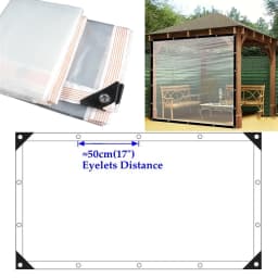 Transparent PE Film Tarpaulin Balcony Succulent Plant Cover Gazebo Tent Rainproof Awning Garden Furniture Waterproof Tarp Cover
