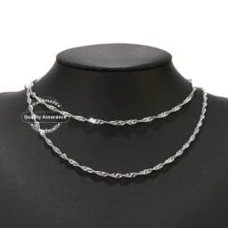 2M Stainless Steel 2mm 2.5mm Water Ripple Chains for DIY Necklace Bracelets Supplies Jewelry Making Findings