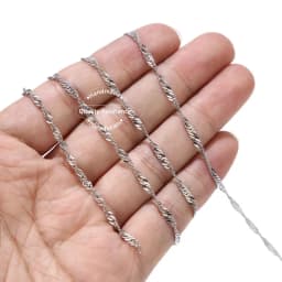 2M Stainless Steel 2mm 2.5mm Water Ripple Chains for DIY Necklace Bracelets Supplies Jewelry Making Findings