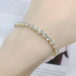 Tennis Chain Bracelets For Women White Gold Color Exquisite Cubic Zircon Charm Hand Jewelry Fashion Gift For Friends DWH027M