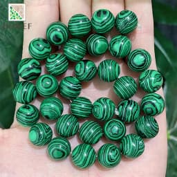 4/6/8/10/12mm Green Lace Malachite Round Beads DIY Bracelet Necklace Accessories Natural Stone for Jewelry Making 15" Strand