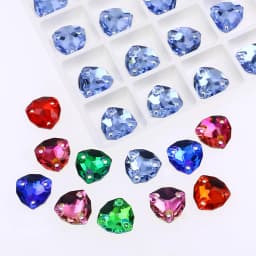 Crystal Rhinestones Fat Triangle All Color Sew On Stones Glass High Quality Flatback Sewing Rhinestone For Clothes Dress Shoes