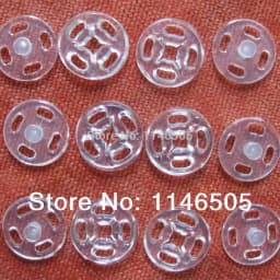 12.5mm 50set/lot Kids Accessories Nylon Button Round Snap Mini Buttons Transparent Sewing Garment Buttons Scrapbooking