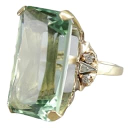 Fashionable and Exquisite Green Diamond Wedding Wedding Princess Ring Love Diamond Ring Size 5-11