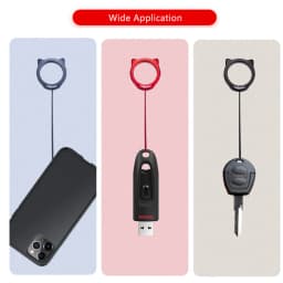 Super Light Aluminum Alloy Cute Finger Ring Phone Lanyards Strap Keychain Lanyard for Keys