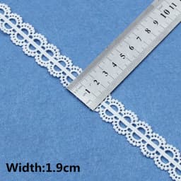 5yards White Cotton Embroidered Lace Trim Ribbons Fabric DIY Sewing Handmade Craft Materials Clothes Home Decoration