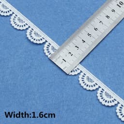 5yards White Cotton Embroidered Lace Trim Ribbons Fabric DIY Sewing Handmade Craft Materials Clothes Home Decoration