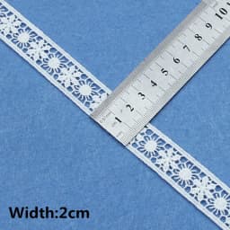 5yards White Cotton Embroidered Lace Trim Ribbons Fabric DIY Sewing Handmade Craft Materials Clothes Home Decoration