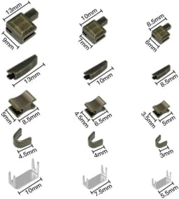 10/24/123Pcs Metal Zipper Head Sliders Retainer Insertion Pin Zipper Top Stopper Ends for Coat Jacket Clothes Repair Kit