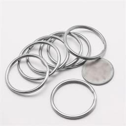 50pcs 12/15/20/25/28/30/32/38mm Silver Color Keyring Stainless Steel Hole Key Ring Key Chain Rhodium Plated Round Split Keychain