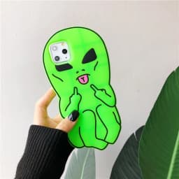 Funny Cartoon Swag Alien Phone Case for iPhone 17 Pro Max/16/15 Pro/14/13 Soft Silicone Rubber Funda 17 Pro/16 Pro