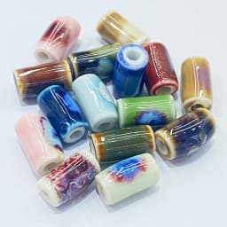 10*5MM Tube Shape Long Cylinder Ceramic Porcelain Spacer Beads For Jewelry Making DIY Column Accessory