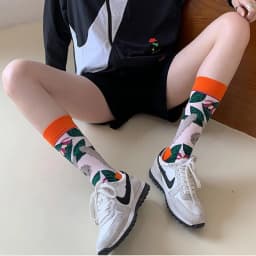 Fashion Colorful Spring Autumn Stocking Women's Socks Plant Hedgehog Slothsi Cotton Socks Personality Straight Trendy Socks