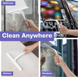 Shower Squeegee Glass Wiper Scraper Shower Squeegee Cleaner With Silicone Holder Bathroom Mirror Scraper Glass Cleaning