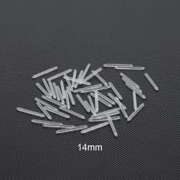 50Pcs/lot 14G Bioplast Straight Bar Parts 6mm-38mm Post Curved Barbell Nipple Tongue Eyebrow Piercings Replacement Accessories