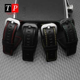 Simplicity leather watch band for Dietrich OTC-AO1 OT-3 waterproof 24mm watch strap black watch bracelet Cowhide wristwatches