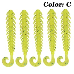 10Pcs Larva Fishing Soft Lures 50mm 65mm Fishy Smell Silicone Artificial Bait Worm Bass Pike Minnow Swimbait Jigging Wobblers