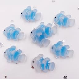 10pcs Colorful Resin Fish Crab Seahorse Squid Styles Ocean Animal Flatback Cabochon Scrapbook Craft DIY Accessory Decor Figurine