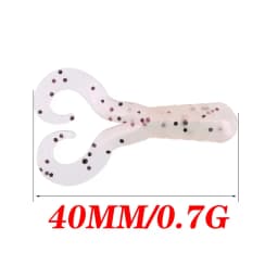 20 Pcs Silicone Worm Soft Lure Jig Wobblers 4cm 0.7g Attractive Shrimp Odor Salt Artificial Baits Fishing Tackle Pike Bass Carp